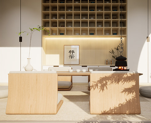 Logstijl (ijswit + geel eiken)